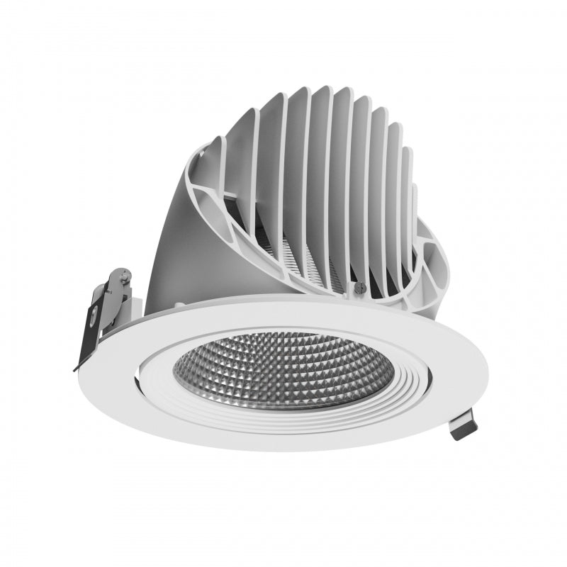 Spot encastré Spectrum LED SILENA 2 40W 230V 4000K 5000 lumens CRI 80 50° Blanc IP20 aluminium