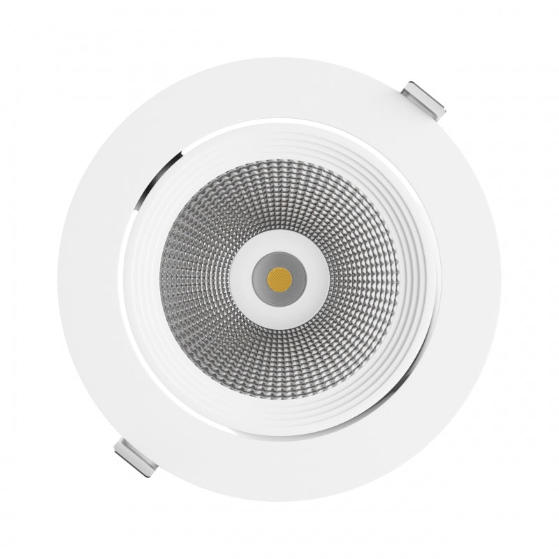 Spot encastré Spectrum LED SILENA 2 40W 230V 4000K 5000 lumens CRI 80 50° Blanc IP20 aluminium