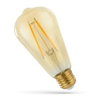 Ampoule à filament rétro Spectrum LED ST64 E27 2W 230V Blanc Chaud 240 lumens 2400K 300° Non-Variable
