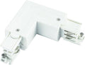 Connecteur de rail LED Spectrum en L droit Blanc, IP20 intérieur 230V