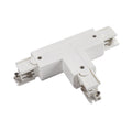 Spectrum LED railconnector T2 links, 230V, IP20, aluminium behuizing, Witte afwerking, opbouw of hangmontage