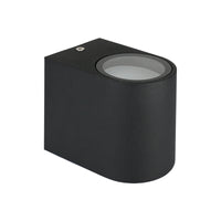 Applique murale LED Spectrum demi-ronde Noire, douille GU10, lampe murale d'extérieur IP44 230V