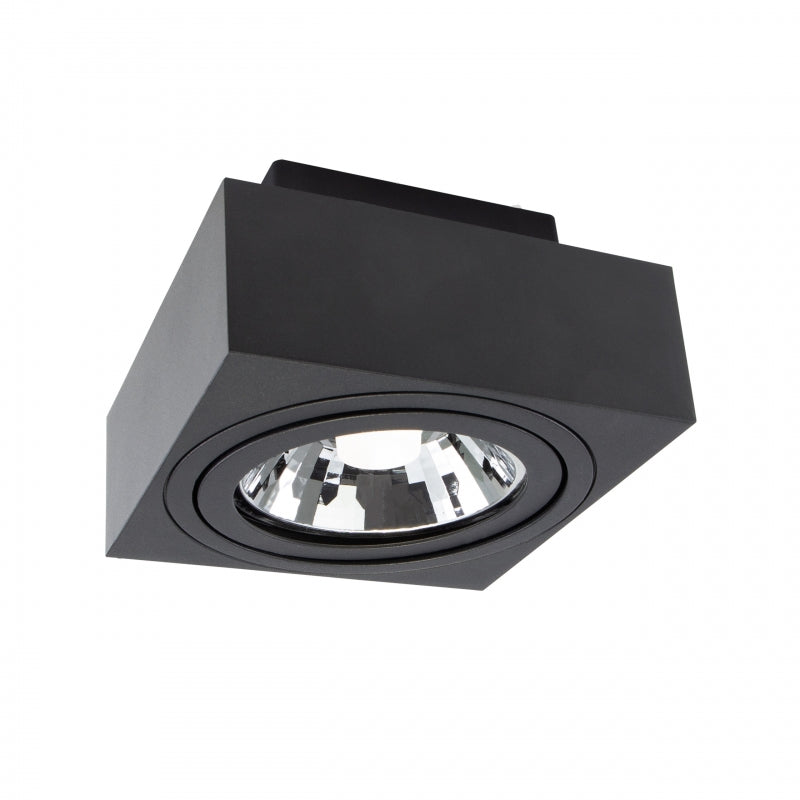 Spectrum MIRORA AR111 GU10 opbouw LED spot Zwart verstelbaar 20W 250V IP20 145x145x85mm