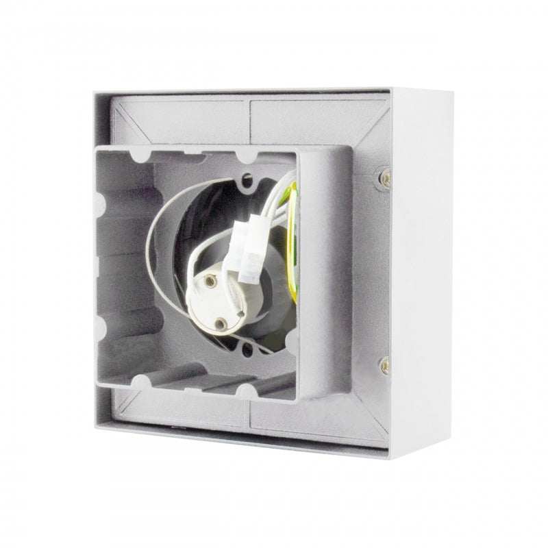 Projecteur encastré en surface Spectrum MIRORA AR111 GU10, 250V, 20W max, IP20, orientable Boîtier en aluminium blanc