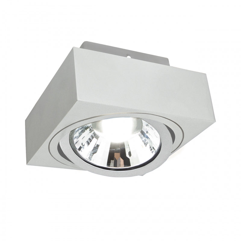 Projecteur encastré en surface Spectrum MIRORA AR111 GU10, 250V, 20W max, IP20, orientable Boîtier en aluminium blanc