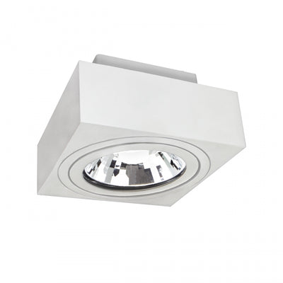Projecteur encastré en surface Spectrum MIRORA AR111 GU10, 250V, 20W max, IP20, orientable Boîtier en aluminium blanc
