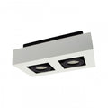Spectrum MIRORA GU10 opbouw plafondspot, 2x10W LED, 250V, IP20, verstelbaar, Wit Zwart aluminium