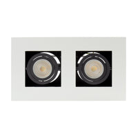 Spot encastré de plafond en saillie Spectrum MIRORA GU10, 2x10W LED, 250V, IP20, orientable, aluminium Blanc Noir
