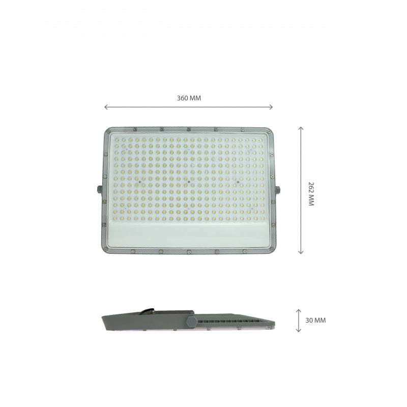 Projecteur LED Spectrum NOCTIS MAX 150W 6500K 14000 lumens 230V IP65 IK08 Faisceau 85° Boîtier Gris Extérieur