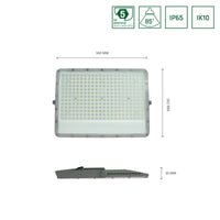 Projecteur LED Spectrum NOCTIS MAX 150W 6500K 14000 lumens 230V IP65 IK08 Faisceau 85° Boîtier Gris Extérieur