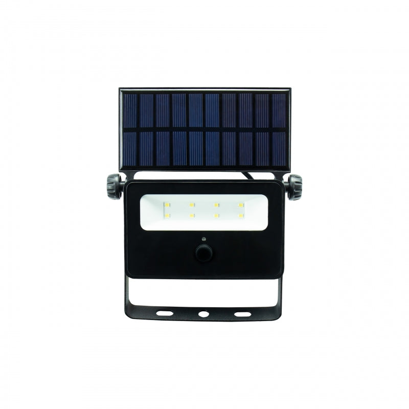 Projecteur LED Spectrum NOCTIS SOLARIS MINI 2W 6000K 200 lumens IP65 Noir avec détecteur de mouvement PIR à énergie solaire