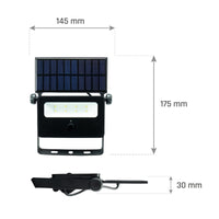 Projecteur LED Spectrum NOCTIS SOLARIS MINI 2W 6000K 200 lumens IP65 Noir avec détecteur de mouvement PIR à énergie solaire