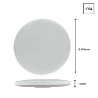 Plafonnier LED Spectrum NYMPHEA 40W 6000K 5300 lumens 230V IP54 Blanc Noir rond en saillie