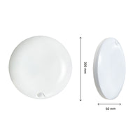 Spectrum NYMPHEA PROXI PIR Plafonnier LED 18W 4000K 2000 lumens IP54 Rond Blanc 230V