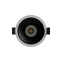 Spectrum ORBITO Spot LED Encastré 10W 3000K 1100 lumens 230V IP44 CRI 90 UGR<19 Encastré Blanc Rond Réflecteur Noir