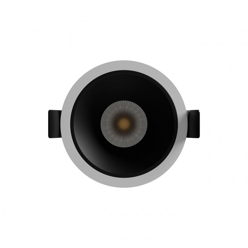 Spectrum ORBITO Spot LED Encastré 10W 3000K 1100 lumens 230V IP44 CRI 90 UGR<19 Encastré Blanc Rond Réflecteur Noir