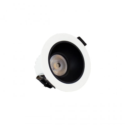 Spectrum ORBITO Spot encastré LED 10W 4000K 1200 lumens 230V IP44 CRI>90 UGR<19 Blanc Rond Réflecteur Noir