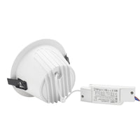 Spectrum ORBITO Downlight LED 14-27W 4000K 230V IP44 CRI 90 UGR<19 Rond Blanc Réflecteur Noir Encastré