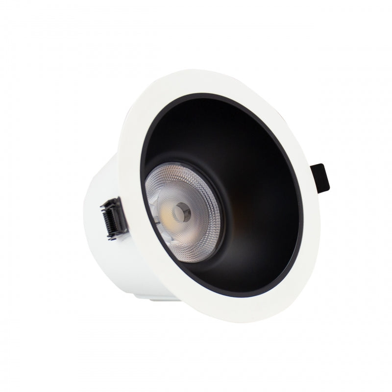 Spectrum ORBITO Downlight LED 14-27W 4000K 230V IP44 CRI 90 UGR<19 Rond Blanc Réflecteur Noir Encastré
