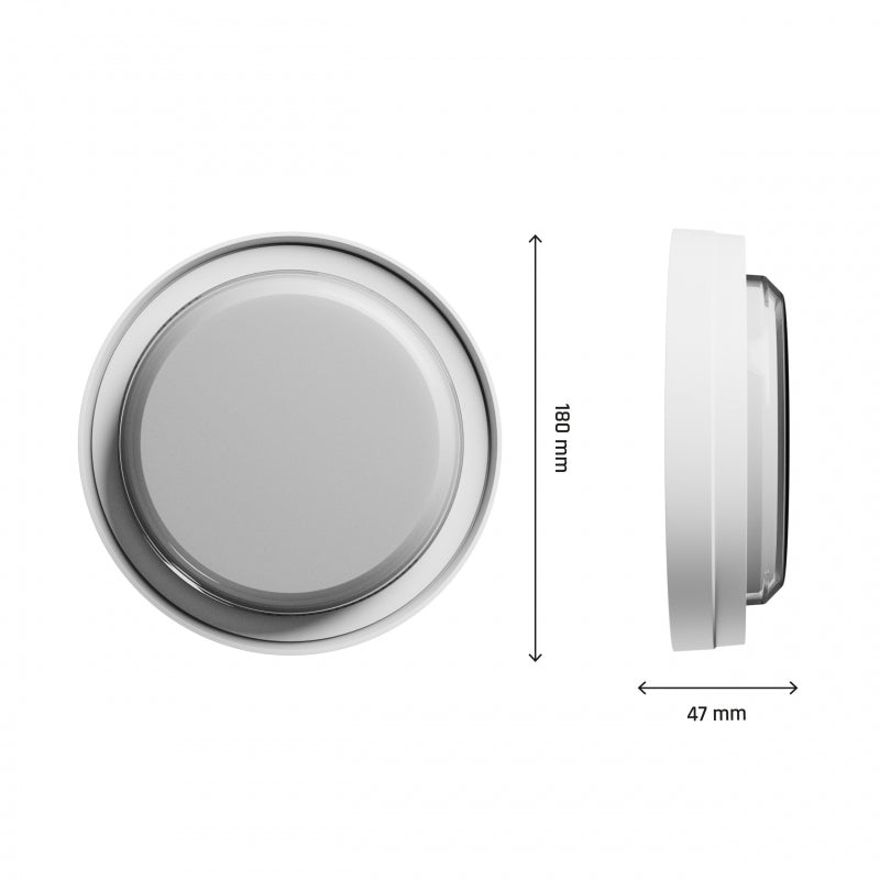 Plafonnier LED Spectrum PASTILO 10W CCT 230V 120° 1200 lumens IP54 IK10 Blanc Rond 180x47mm