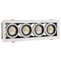 Spectrum inbouw LED GU10 x4 frame, 4x10W, 250V, IP20, Witte aluminium behuizing voor binnenverlichting