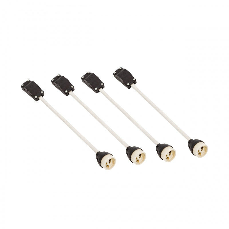 Spectrum inbouw LED GU10 x4 frame, 4x10W, 250V, IP20, Witte aluminium behuizing voor binnenverlichting