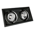 Luminaire LED encastré Spectrum AR111 GU10 x2, 2x25W, 250V, IP20, Corps en aluminium noir