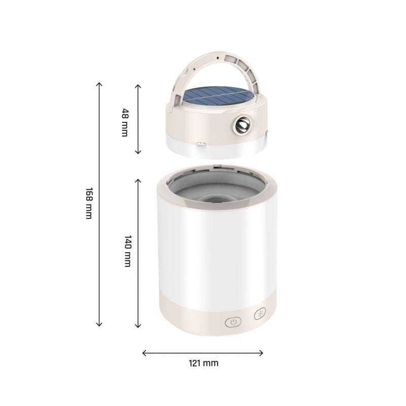 Spectrum SOLARA Campo LED campinglamp 2W 3000K-6500K IP20 USB-C zonne- oplaadbare powerbank