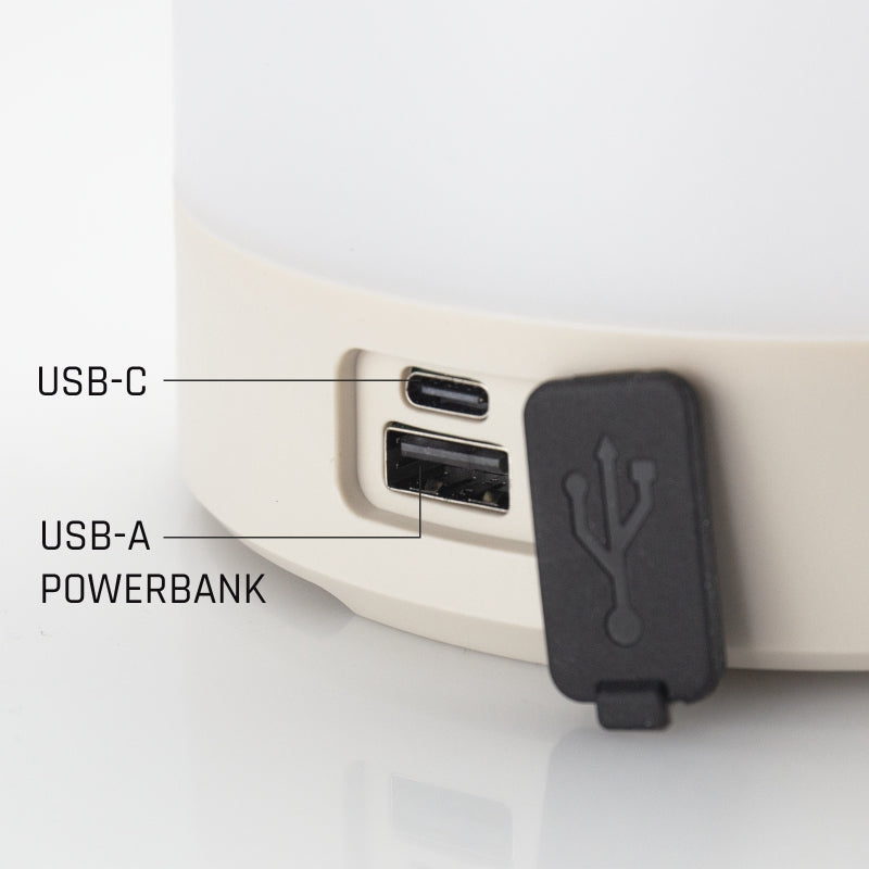 Spectrum SOLARA Campo LED campinglamp 2W 3000K-6500K IP20 USB-C zonne- oplaadbare powerbank