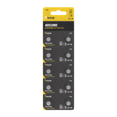 Technik Alkaline knoopcel AG1 LR60 364 1.5V 10-Pack betrouwbare knoopbatterijen voor horloges en elektronica