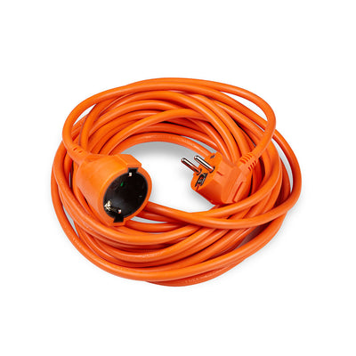 Technik verlengkabel 10m 3x1.5mm² 16A oranje, 1-weg EU standaard voor gebruik binnen en buiten