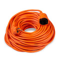 Câble de rallonge Technik 30m 3x1.5mm² orange, prise UE 16A, 250V max, utilisation intérieure extérieure