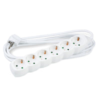 Technik Stekkerdoos 6-voudig, 3m 1.5mm2 Koperen Kabel, Wit 16A, Kindveilig