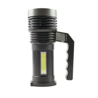 Technik handheld bouwlamp C20 XPE+COB LED 300 lumen oplaadbare 18650 batterij USB IPX2 Wit