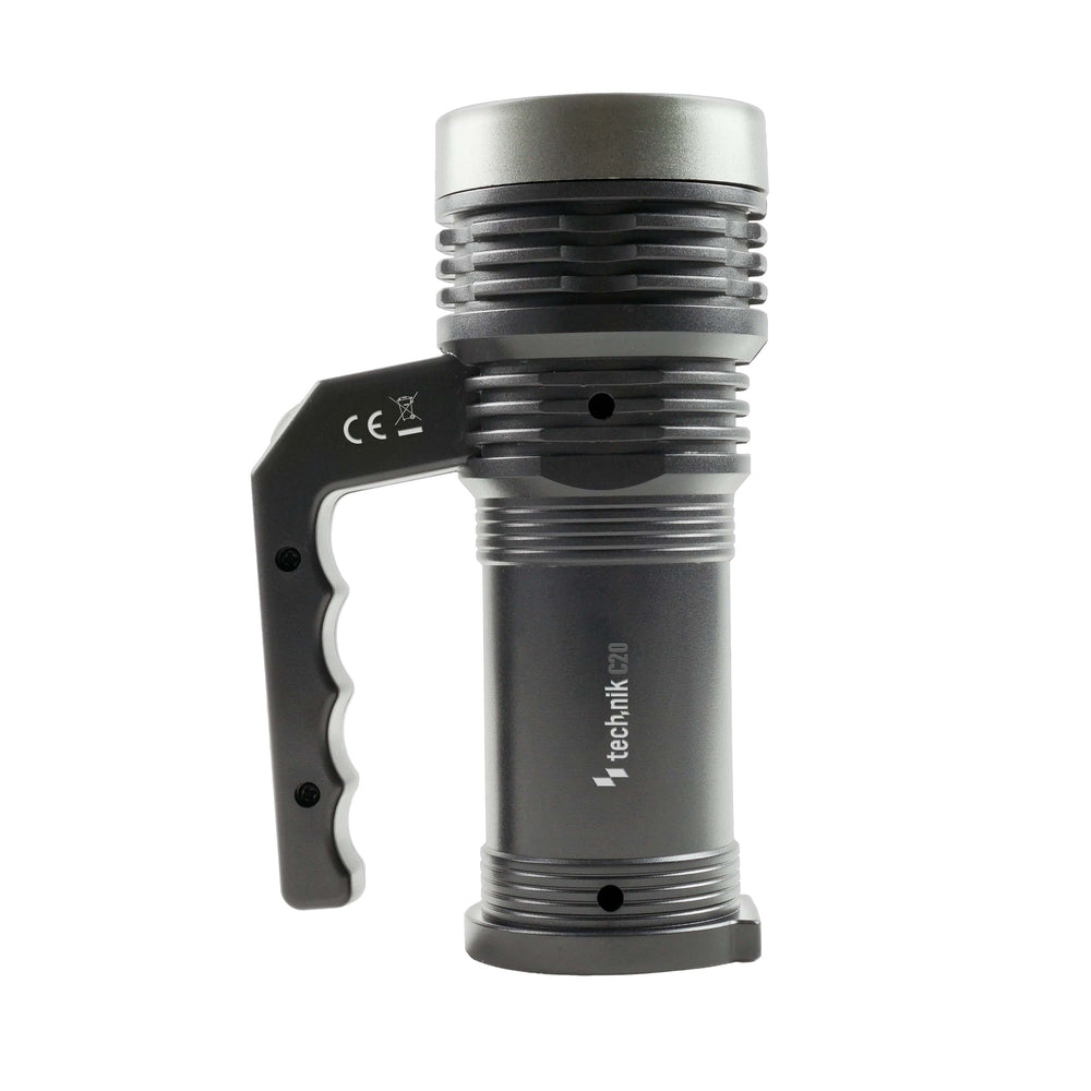 Technik handheld bouwlamp C20 XPE+COB LED 300 lumen oplaadbare 18650 batterij USB IPX2 Wit