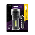 Technik handheld bouwlamp C20 XPE+COB LED 300 lumen oplaadbare 18650 batterij USB IPX2 Wit