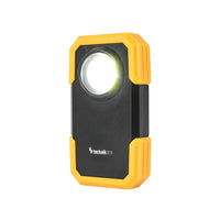 Lampe de poche LED Technik W20 COB 250 lumens, alimentée par 3xAAA, corps en plastique blanc, IPX2 avec aimant et clip