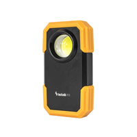 Lampe de poche LED Technik W20 COB 250 lumens, alimentée par 3xAAA, corps en plastique blanc, IPX2 avec aimant et clip