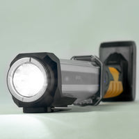 Technik LED Zaklamp W50 COB+XPG 1000 lumen Wit IP55 met USB Type-C Oplaadbare Batterij en Powerbank