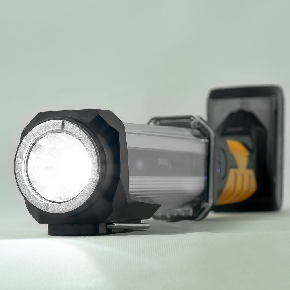 Technik LED Zaklamp W50 COB+XPG 1000 lumen Wit IP55 met USB Type-C Oplaadbare Batterij en Powerbank