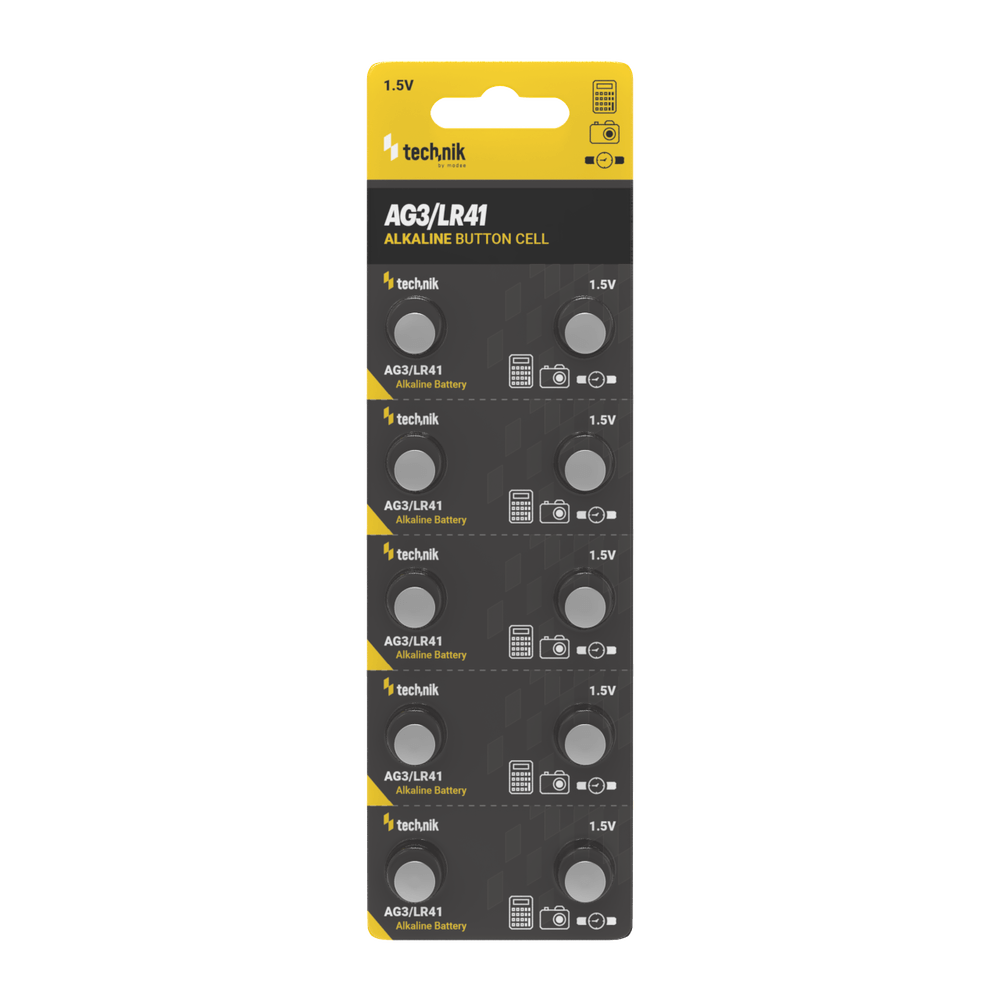 Technik Platinum AG3 LR41 192 392 1.5V Alkaline knoopcelbatterij verpakking van 10 voor horloges en kleine apparaten
