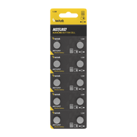 Technik Platinum alkaline knoopcel 1.5V AG7 LR57 371 SR920W, 10-pack betrouwbare knoopcelbatterij