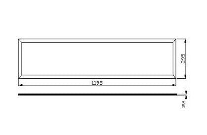 Tsong LED paneel 120x30cm Pro Slim Line 36W 4320 lumen 6000K UGR22 opaal Philips chip IP20 CE RoHS
