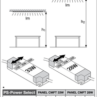 Panneau LED Tsong 60x60cm 33W 3000K 1521 lumens IP20 IRC 80 Aluminium Or Mat CE RoHS