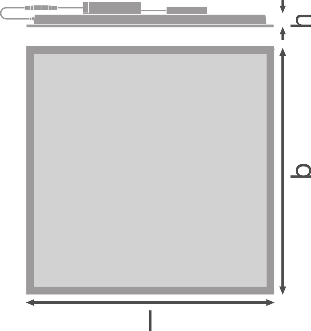 Tsong LED Paneel 60x60cm 33W 3000K 1521 lumen IP20 CRI 80 Aluminium Mat Goud CE RoHS