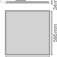 Panneau LED Tsong 60x60cm 33W 6500K IP20 110 lumens/W garantie 5 ans CE RoHS