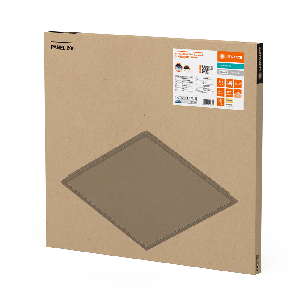 Tsong LED Paneel 60x60cm 35W CCT schakelaar 2700K 4000K 4200 lumen UGR19 IP20 DALI dimbaar