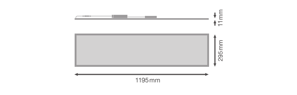 Tsong LED paneelarmatuur 33W 3000K 4320 lumen 120x30cm UGR<19 IP20 aluminium wit flikkervrij
