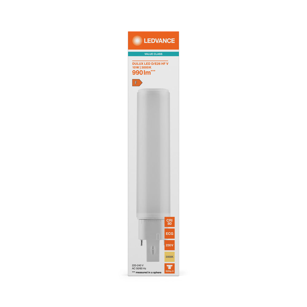 Lampe Tsong LED PLC Dulux D/E G24Q-3 10.5W 1521 lumens 3000K Blanc Chaud 220-240V Puce Philips IP20