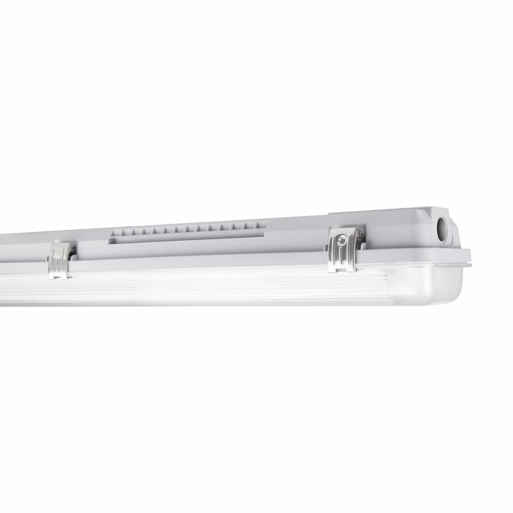 Tsong LED buisarmatuur 120cm IP65 waterdicht voor dubbele LED buizen, aluminium mat gouden afwerking